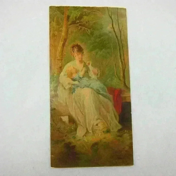 Victorian Art Print Mother Child Happy Hours Woods True & Co Antique 1880 - Picture 7 of 12